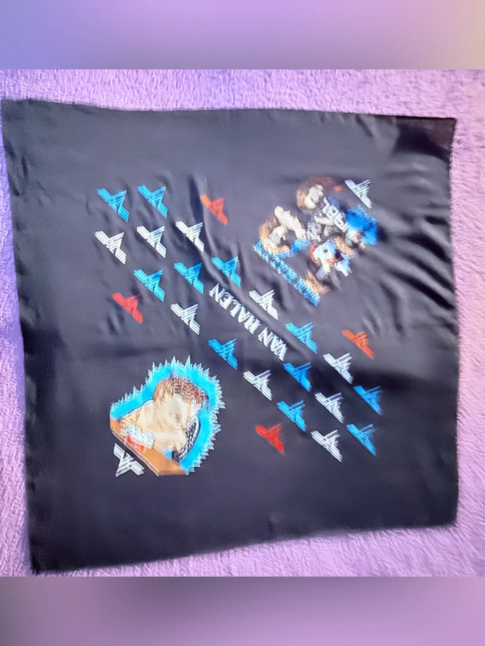 Vintage 80s Van Halen 1984 Bandana Smoking Cherub Scarf Band Tour Merch